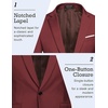 image:imageCOOFANDY Mens Slim Fit Casual Blazers Lightweight Sport Coats One Button Suit JacketsRed