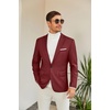 image:imageCOOFANDY Mens Slim Fit Casual Blazers Lightweight Sport Coats One Button Suit JacketsRed