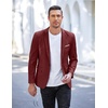 image:imageCOOFANDY Mens Slim Fit Casual Blazers Lightweight Sport Coats One Button Suit JacketsRed