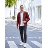image:imageCOOFANDY Mens Slim Fit Casual Blazers Lightweight Sport Coats One Button Suit JacketsRed