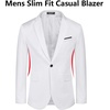 image:imageCOOFANDY Mens Slim Fit Casual Blazers Lightweight Sport Coats One Button Suit JacketsWhite