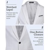 image:imageCOOFANDY Mens Slim Fit Casual Blazers Lightweight Sport Coats One Button Suit JacketsWhite