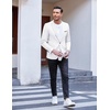 image:imageCOOFANDY Mens Slim Fit Casual Blazers Lightweight Sport Coats One Button Suit JacketsWhite