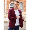 image:imageCOOFANDY Mens Sport Coat Casual Blazer One Button Business Suit JacketBurgundy
