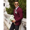 image:imageCOOFANDY Mens Sport Coat Casual Blazer One Button Business Suit JacketBurgundy