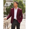 image:imageCOOFANDY Mens Sport Coat Casual Blazer One Button Business Suit JacketBurgundy
