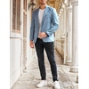 image:imageCOOFANDY Mens Sport Coat Casual Blazer One Button Business Suit JacketClear Blue