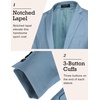 image:imageCOOFANDY Mens Sport Coat Casual Blazer One Button Business Suit JacketClear Blue