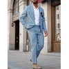 image:imageCOOFANDY Mens Sport Coat Casual Blazer One Button Business Suit JacketClear Blue