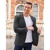image:imageCOOFANDY Mens Sport Coat Casual Blazer One Button Business Suit JacketDark Grey