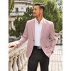 image:imageCOOFANDY Mens Sport Coat Casual Blazer One Button Business Suit JacketDark Pink