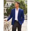 image:imageCOOFANDY Mens Sport Coat Casual Blazer One Button Business Suit JacketGrey Blue