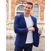 image:imageCOOFANDY Mens Sport Coat Casual Blazer One Button Business Suit JacketGrey Blue