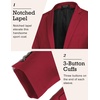 image:imageCOOFANDY Mens Sport Coat Casual Blazer One Button Business Suit JacketWine Red