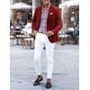 image:imageCOOFANDY Mens Sport Coat Casual Blazer One Button Business Suit JacketWine Red