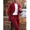 image:imageCOOFANDY Mens Sport Coat Casual Blazer One Button Business Suit JacketWine Red