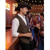 image:imageCOOFANDY Mens Suede Leather Vest Cowboy Western Waistcoat Casual Slim Fit Suit Vest01coffe