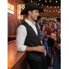 image:imageCOOFANDY Mens Suede Leather Vest Cowboy Western Waistcoat Casual Slim Fit Suit VestBlack