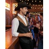 image:imageCOOFANDY Mens Suede Leather Vest Cowboy Western Waistcoat Casual Slim Fit Suit VestBlack Khakiwith Pattern