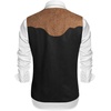 image:imageCOOFANDY Mens Suede Leather Vest Cowboy Western Waistcoat Casual Slim Fit Suit VestBlack Khakiwith Pattern