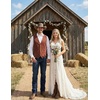 image:imageCOOFANDY Mens Suede Leather Vest Cowboy Western Waistcoat Casual Slim Fit Suit VestBrown
