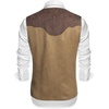 image:imageCOOFANDY Mens Suede Leather Vest Cowboy Western Waistcoat Casual Slim Fit Suit VestCoffekhakiwith Pattern