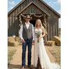 image:imageCOOFANDY Mens Suede Leather Vest Cowboy Western Waistcoat Casual Slim Fit Suit VestGrey