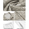 image:imageCOOFANDY Mens Summer Beach Outfits 2 Piece Short Sleeve Shirts and Shorts Vacation Texture Linen Sets for MenBeige  Leaf Flower