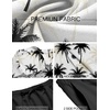 image:imageCOOFANDY Mens Summer Beach Outfits 2 Piece Short Sleeve Shirts and Shorts Vacation Texture Linen Sets for MenCoconut Tree White