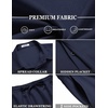 image:imageCOOFANDY Mens Summer Beach Outfits 2 Piece Short Sleeve Shirts and Shorts Vacation Texture Linen Sets for MenNavy Blue