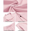 image:imageCOOFANDY Mens Summer Beach Outfits 2 Piece Short Sleeve Shirts and Shorts Vacation Texture Linen Sets for MenPink