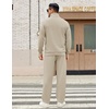 image:imageCOOFANDY Mens Sweatsuits 2 Piece Set Quarter Zip Pullover with Wide Leg Sweatpants Matching TracksuitBeige