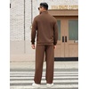 image:imageCOOFANDY Mens Sweatsuits 2 Piece Set Quarter Zip Pullover with Wide Leg Sweatpants Matching TracksuitBrown