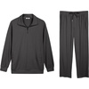 image:imageCOOFANDY Mens Sweatsuits 2 Piece Set Quarter Zip Pullover with Wide Leg Sweatpants Matching TracksuitDark Grey