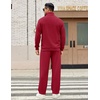 image:imageCOOFANDY Mens Sweatsuits 2 Piece Set Quarter Zip Pullover with Wide Leg Sweatpants Matching TracksuitDeep Red