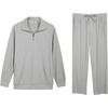 image:imageCOOFANDY Mens Sweatsuits 2 Piece Set Quarter Zip Pullover with Wide Leg Sweatpants Matching TracksuitLight Grey