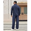 image:imageCOOFANDY Mens Sweatsuits 2 Piece Set Quarter Zip Pullover with Wide Leg Sweatpants Matching TracksuitNavy