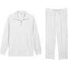 image:imageCOOFANDY Mens Sweatsuits 2 Piece Set Quarter Zip Pullover with Wide Leg Sweatpants Matching TracksuitWhite