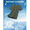 image:imageCOOFANDY Mens Swim Shirt Short Sleeve UPF 50 Sun Shirt Rash Guard TShirts Quick Dry Beach Shirts BreathableArmy Green