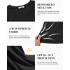 image:imageCOOFANDY Mens Swim Shirt Short Sleeve UPF 50 Sun Shirt Rash Guard TShirts Quick Dry Beach Shirts BreathableBlack