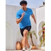image:imageCOOFANDY Mens Swim Shirt Short Sleeve UPF 50 Sun Shirt Rash Guard TShirts Quick Dry Beach Shirts BreathableBlue