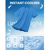 image:imageCOOFANDY Mens Swim Shirt Short Sleeve UPF 50 Sun Shirt Rash Guard TShirts Quick Dry Beach Shirts BreathableBlue