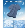 image:imageCOOFANDY Mens Swim Shirt Short Sleeve UPF 50 Sun Shirt Rash Guard TShirts Quick Dry Beach Shirts BreathableGrayblue