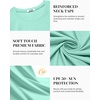 image:imageCOOFANDY Mens Swim Shirt Short Sleeve UPF 50 Sun Shirt Rash Guard TShirts Quick Dry Beach Shirts BreathableIce Green