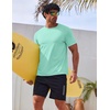 image:imageCOOFANDY Mens Swim Shirt Short Sleeve UPF 50 Sun Shirt Rash Guard TShirts Quick Dry Beach Shirts BreathableIce Green