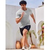 image:imageCOOFANDY Mens Swim Shirt Short Sleeve UPF 50 Sun Shirt Rash Guard TShirts Quick Dry Beach Shirts BreathableLight Grey