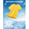 image:imageCOOFANDY Mens Swim Shirt Short Sleeve UPF 50 Sun Shirt Rash Guard TShirts Quick Dry Beach Shirts BreathableMedium Yellow