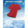 image:imageCOOFANDY Mens Swim Shirt Short Sleeve UPF 50 Sun Shirt Rash Guard TShirts Quick Dry Beach Shirts BreathableRed
