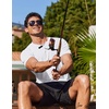 image:imageCOOFANDY Mens Swim Shirt Short Sleeve UPF 50 Sun Shirt Rash Guard TShirts Quick Dry Beach Shirts BreathableWhite
