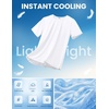 image:imageCOOFANDY Mens Swim Shirt Short Sleeve UPF 50 Sun Shirt Rash Guard TShirts Quick Dry Beach Shirts BreathableWhite